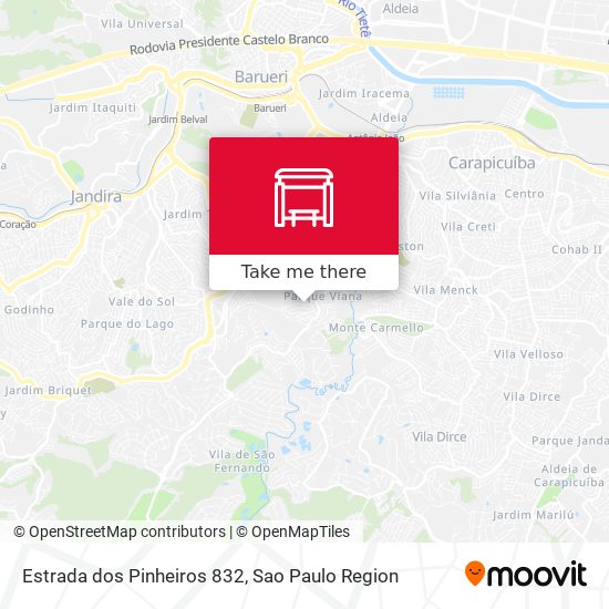 Estrada dos Pinheiros 832 map