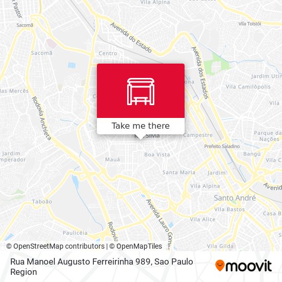 Mapa Rua Manoel Augusto Ferreirinha 989