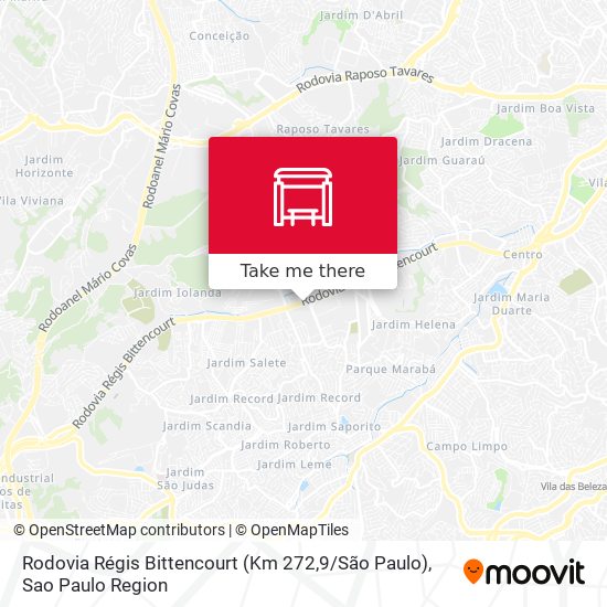 Mapa Rodovia Régis Bittencourt (Km 272,9 / São Paulo)