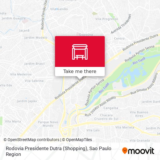 Rodovia Presidente Dutra (Shopping) map