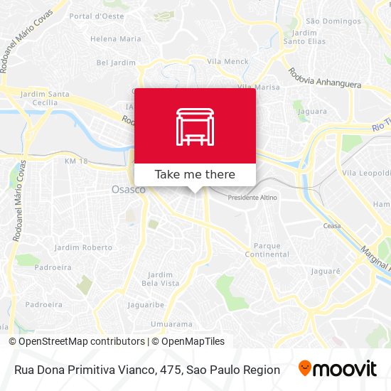 Mapa Rua Dona Primitiva Vianco, 475