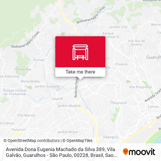 Avenida Dona Eugenia Machado da Silva 389, Vila Galvão, Guarulhos - São Paulo, 00228, Brasil map