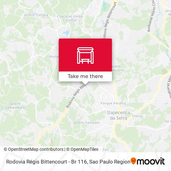 Rodovia Régis Bittencourt - Br 116 map