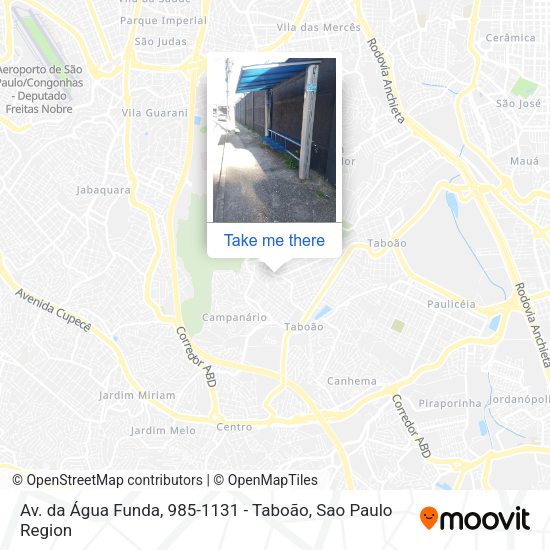 Av. da Água Funda, 985-1131 - Taboão map