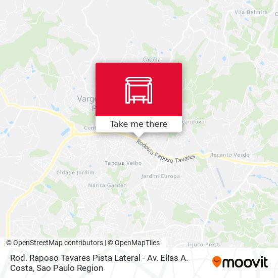 Rod. Raposo Tavares Pista Lateral - Av. Elías A. Costa map