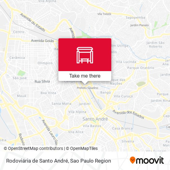 Rodoviária de Santo André map