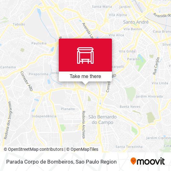 Mapa Parada Corpo de Bombeiros