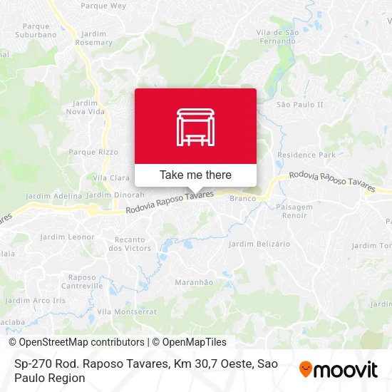 Sp-270 Rod. Raposo Tavares, Km 30,7 Oeste map