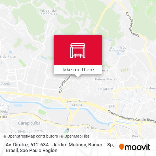 Mapa Av. Diretriz, 612-634 - Jardim Mutinga, Barueri - Sp, Brasil