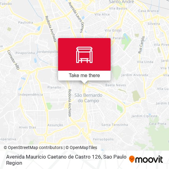Mapa Avenida Maurício Caetano de Castro 126
