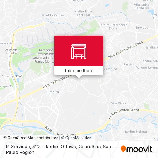R. Servidão, 422 - Jardim Ottawa, Guarulhos map