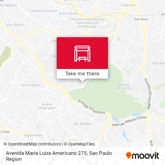 Mapa Avenida Maria Luiza Americano 275