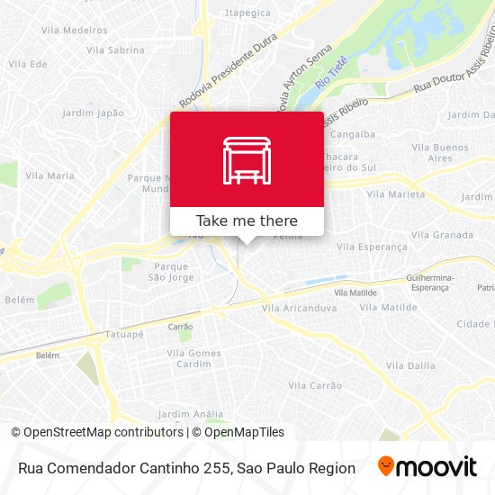 Mapa Rua Comendador Cantinho 255