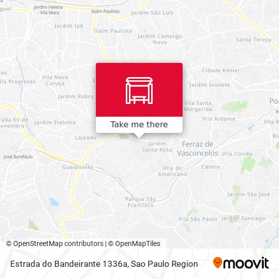 Estrada do Bandeirante 1336a map