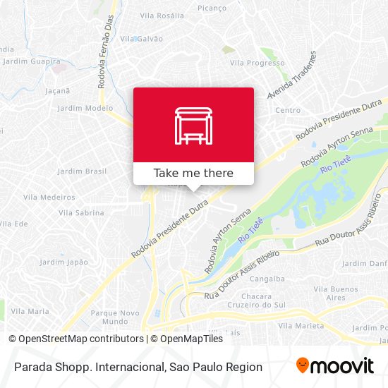 Parada Shopp. Internacional map