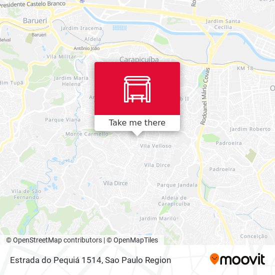Estrada do Pequiá 1514 map