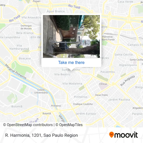 R. Harmonia, 1201 map