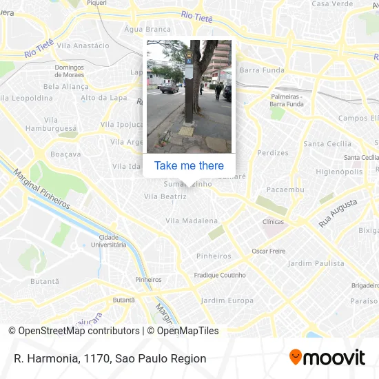 R. Harmonia, 1170 map