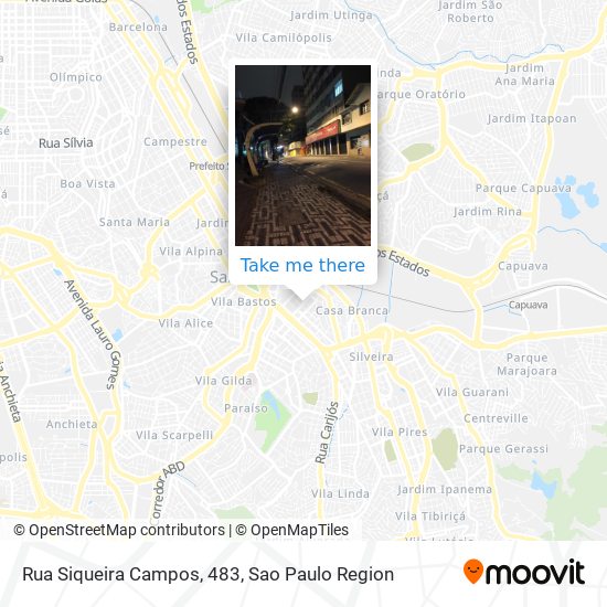 Cómo llegar a Rua Campos, 483 en Santo Autobús, Tren o Metro?