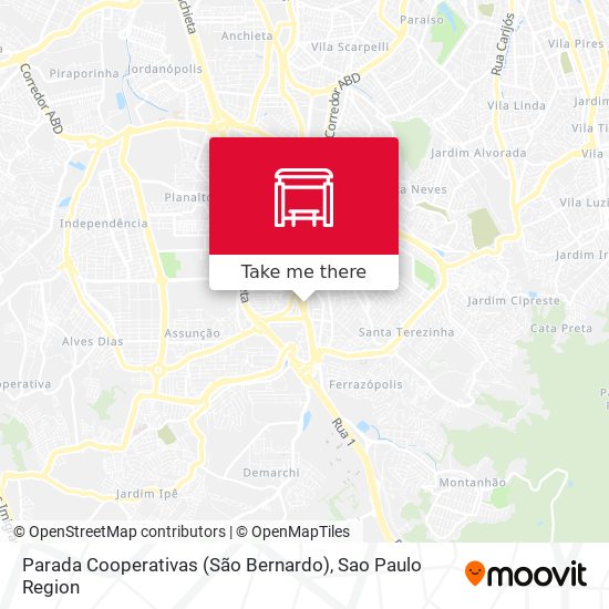 Mapa Parada Cooperativas (São Bernardo)