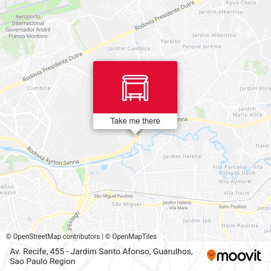 Av. Recife, 455 - Jardim Santo Afonso, Guarulhos map