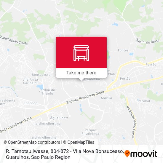R. Tamotsu Iwasse, 804-872 - Vila Nova Bonsucesso, Guarulhos map