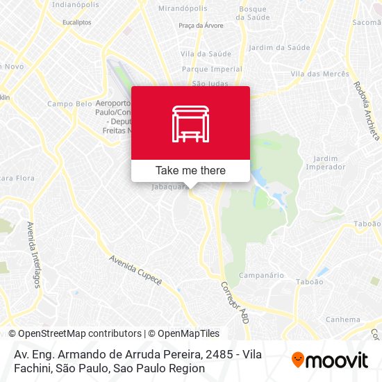 Mapa Av. Eng. Armando de Arruda Pereira, 2485 - Vila Fachini, São Paulo