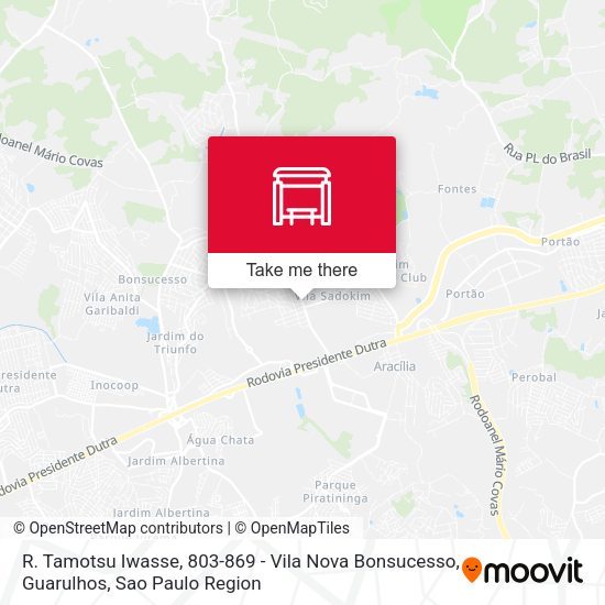 R. Tamotsu Iwasse, 803-869 - Vila Nova Bonsucesso, Guarulhos map