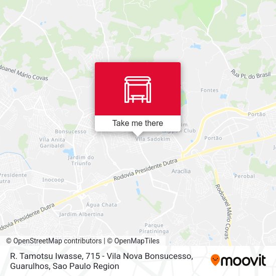 R. Tamotsu Iwasse, 715 - Vila Nova Bonsucesso, Guarulhos map