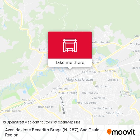 Mapa Avenida Jose Benedito Braga (N. 287)