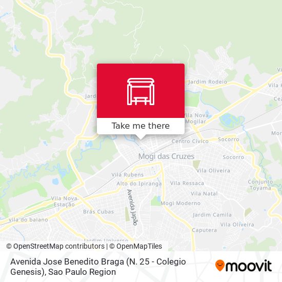 Mapa Avenida Jose Benedito Braga (N. 25 - Colegio Genesis)