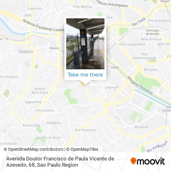 Mapa Avenida Doutor Francisco de Paula Vicente de Azevedo, 68