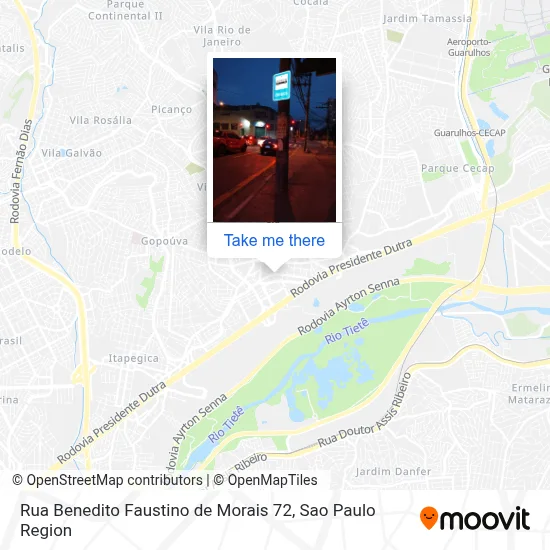 Rua Benedito Faustino de Morais 72 map