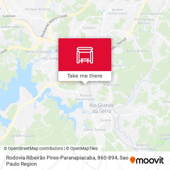 Rodovia Ribeirão Pires-Paranapiacaba, 860-894 map