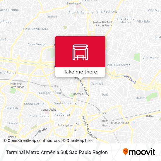 Terminal Metrô Armênia Sul map