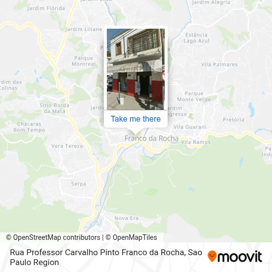 Rua Professor Carvalho Pinto Franco da Rocha map