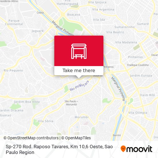 Sp-270 Rod. Raposo Tavares, Km 10,6 Oeste map