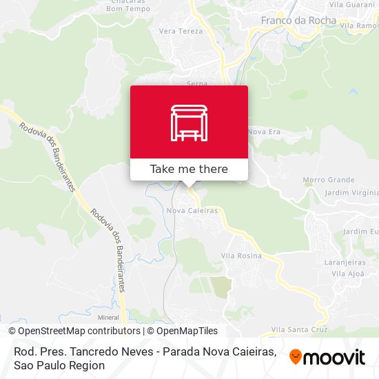 Rod. Pres. Tancredo Neves - Parada Nova Caieiras map