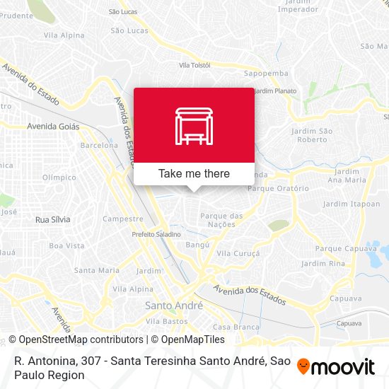 R. Antonina, 307 - Santa Teresinha Santo André map