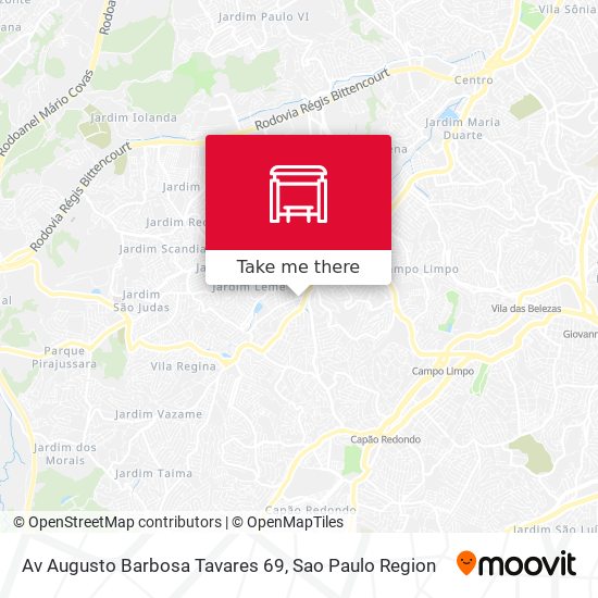 Av Augusto Barbosa Tavares 69 map