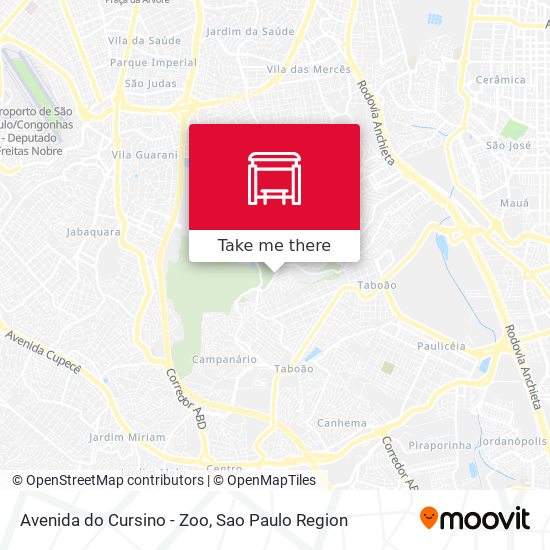 Avenida do Cursino - Zoo map