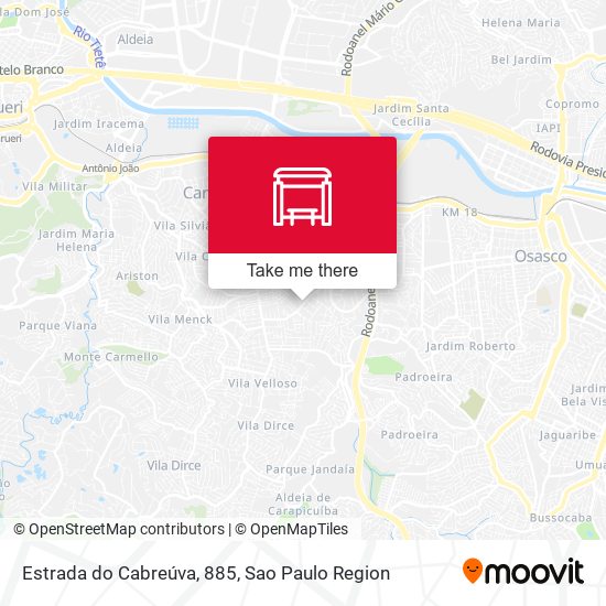 Estrada do Cabreúva, 885 map