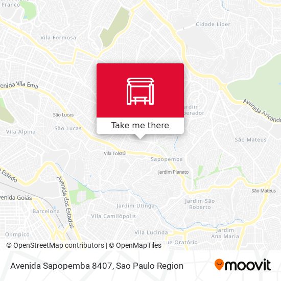 Avenida Sapopemba 8407 map