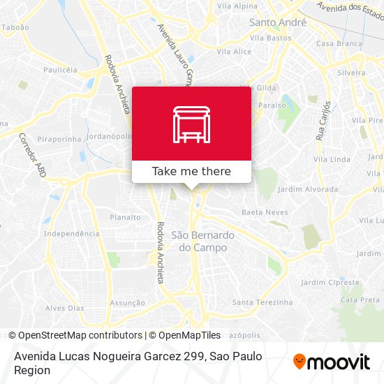 Mapa Avenida Lucas Nogueira Garcez 299