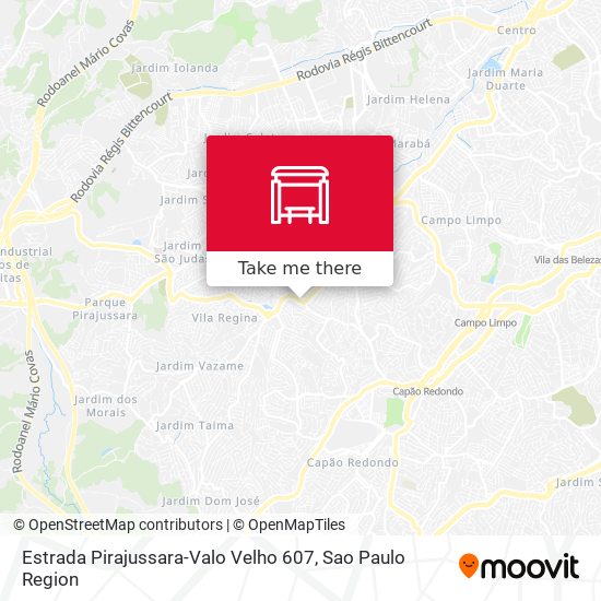 Estrada Pirajussara-Valo Velho 607 map