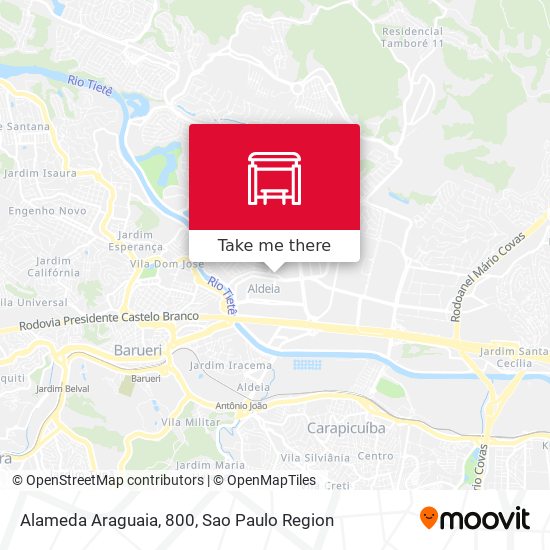 Alameda Araguaia, 800 map