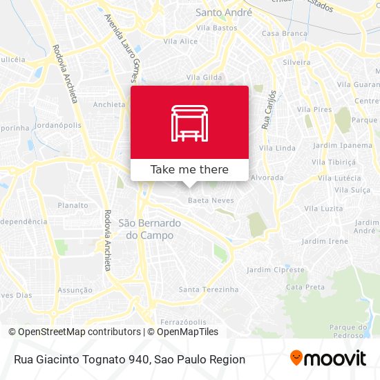 Rua Giacinto Tognato 940 map