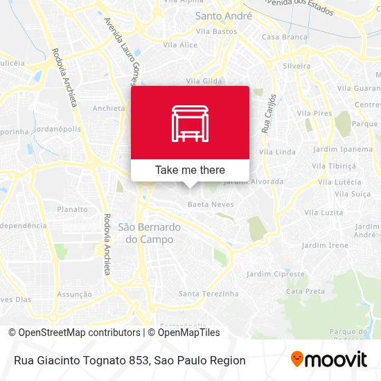 Rua Giacinto Tognato 853 map