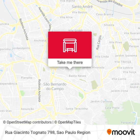 Rua Giacinto Tognato 798 map