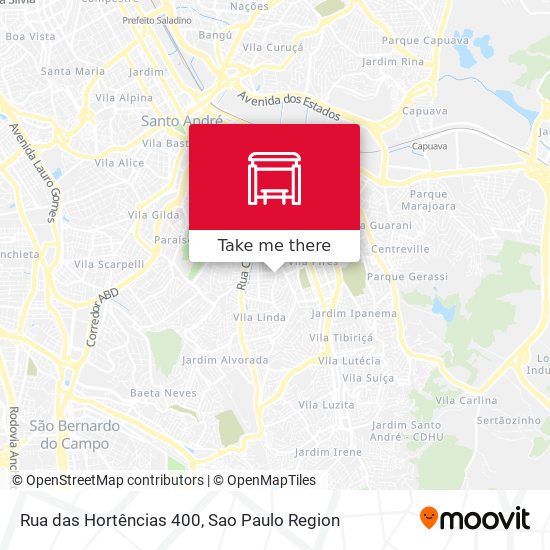 Rua das Hortências 400 map